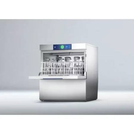 Hobart GXCSW-11B 500mm Basket Frontloading Commercial Glasswasher with Chemical Pump  Integral Water Softener & Drain Pump - 25 Pint Capacity