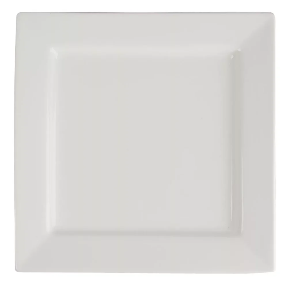 Olympia Lumina Square Plates White 233mm (Pack of 4)