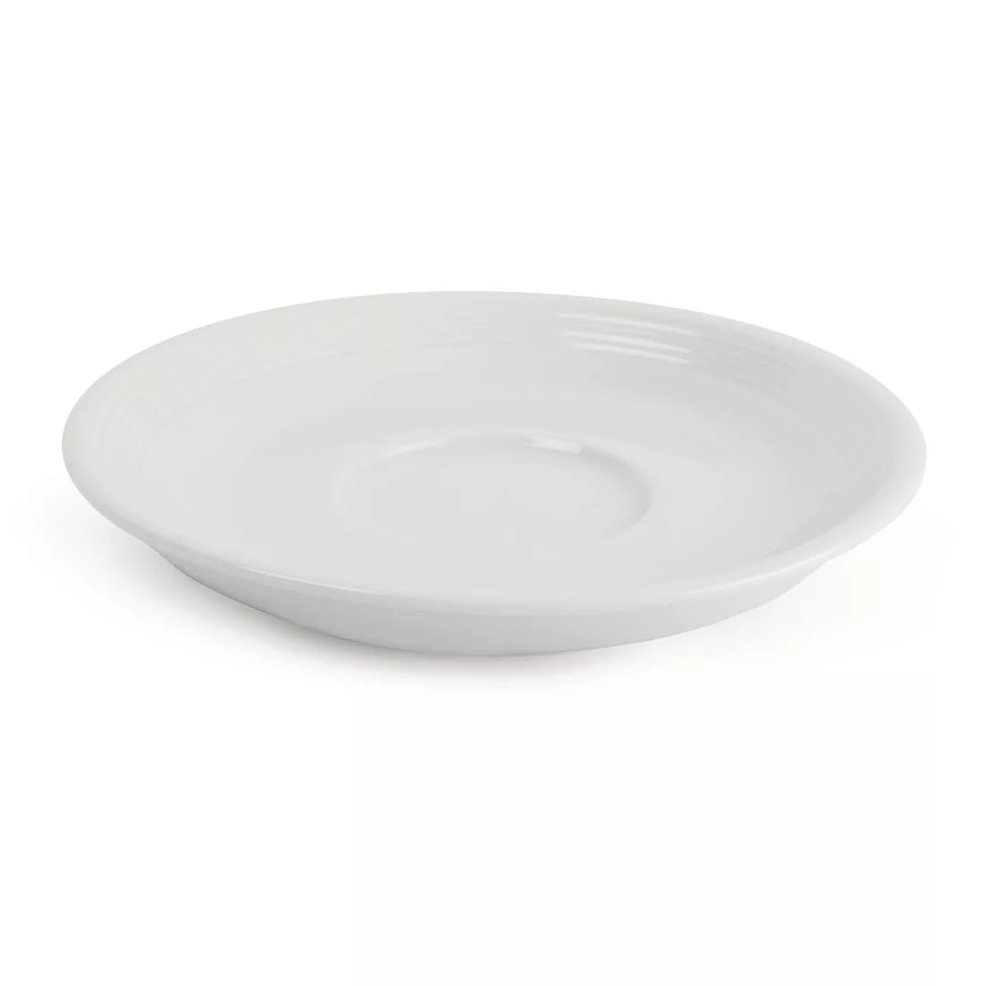 Olympia Linear Stacking Saucers White 60mm (Pack of 12) - Image 3