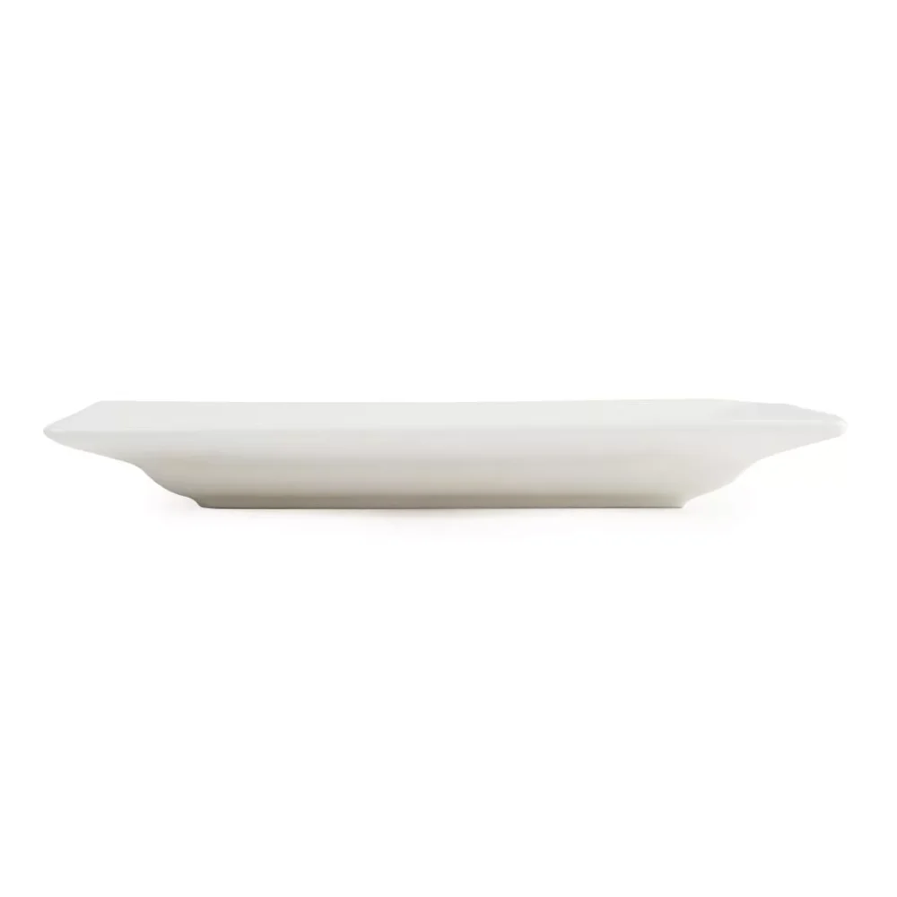 Olympia Lumina Wide Rim Rectangular Plates White 257x 155mm (Pack of 4) - Image 3