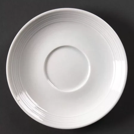 Olympia Linear Stacking Saucers White 60mm (Pack of 12)
