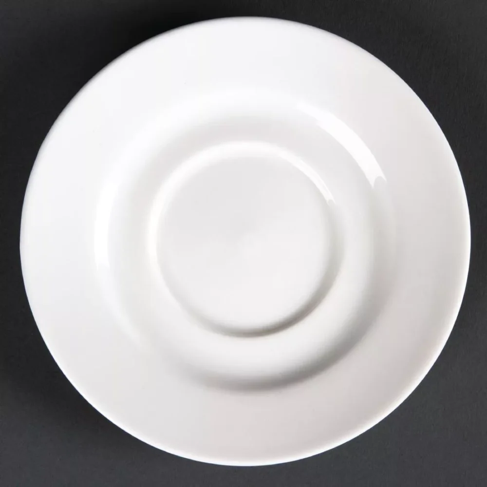 Olympia Lumina Round Saucers White 110mm (Pack of 6)