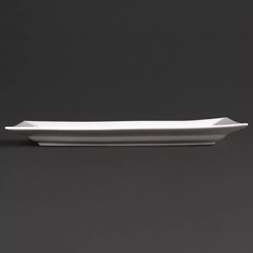 Olympia Lumina Wide Rim Rectangular Plates White 310mm (Pack of 2) - Image 5