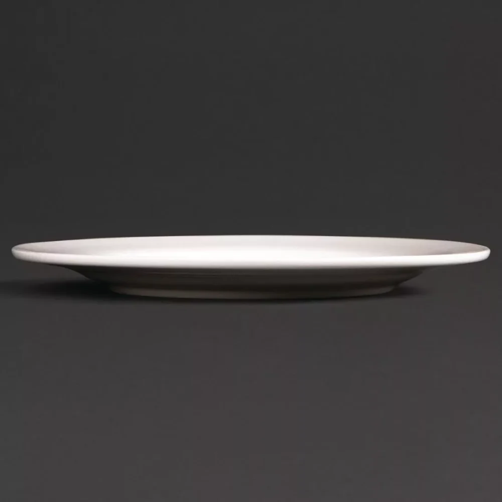 Olympia Lumina Wide Rim Round Plates White 200mm (Pack of 6) - Image 4