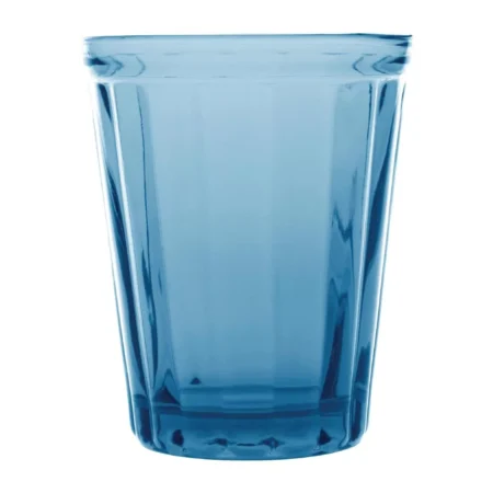 Olympia Cabot Panelled Glass Tumbler Blue 260ml (Pack of 6)