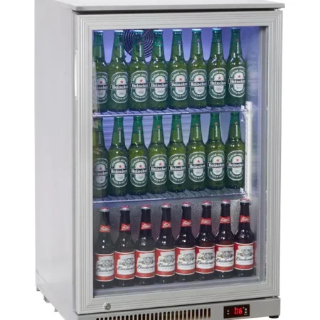 Prodis NT1ST-HC Hinged Glass Single Door Stainless Steel Undercounter Bottle Cooler  126 Litres