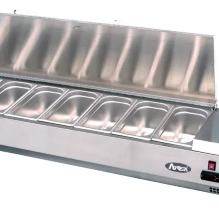Atosa VRX1200/380S Countertop Topping Unit with 4 x 1/3 GN Pans/Lids  1205mm