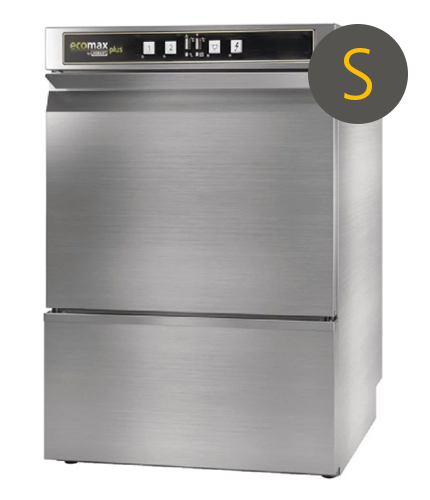 Hobart Ecomax Plus G415SW-10C 400mm Capacity Frontloading Commercial Glasswasher with Integral Water Softener & Drain Pump  16 Pint Capacity