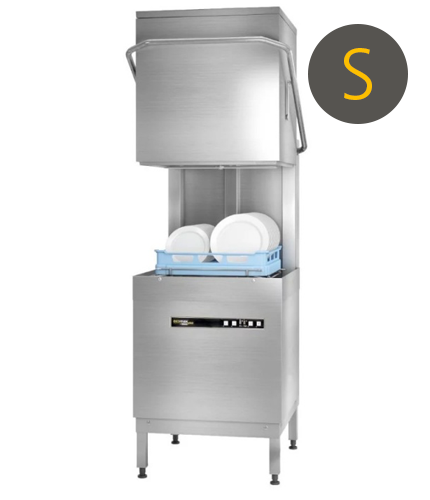Hobart Ecomax Plus H615SW-10C 500mm Basket Hood / Passthrough Dishwasher with Integral Water Softener & Drain Pump  18 Plates
