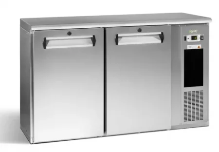 Gamko E3/22MUCS84 Solid Double Door Stainless Steel Undercounter Bottle Cooler  344 x 33 Centiliters Bottles