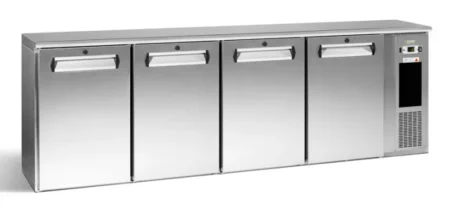 Gamko E3/2222MUCS84 Solid Four Door Stainless Steel Undercounter Bottle Cooler  722 x 33 Centiliters