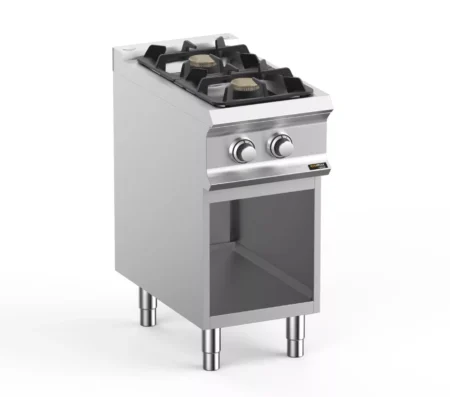 Hobart Ecomax HEFB74AXL 2 Burner Gas Hob on Open Cupboard  2 x 7kW