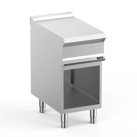 Hobart Ecomax HEN74A Ambient Work Top with Rear Flue on Open Cupboard
