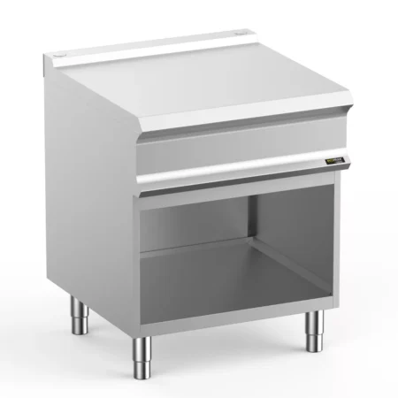 Hobart Ecomax HEN77A Ambient Work Top with Rear Flue on Open Cupboard
