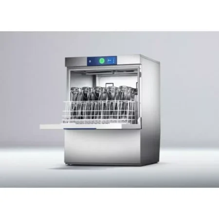 Hobart GXSW-11B 500mm Basket Frontloading Commercial Glasswasher with Chemical Pump  Integral Water Softener & Drain Pump - 25 Pint Capacity