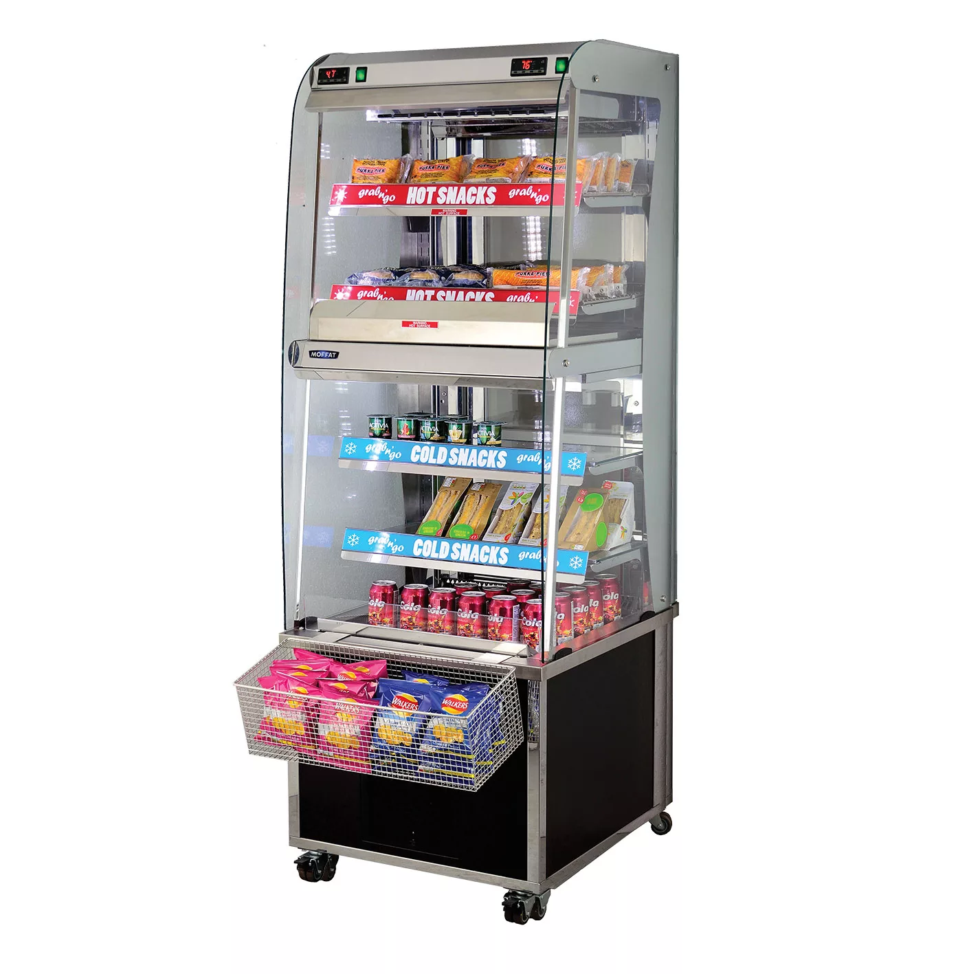 Moffat MLine Display MHC1D Chilled & Hot Merchandiser with rear door 65x68x183.