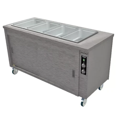 Moffat Premier Hot Hold HB4DBS cupboard 2 door passthrough with bain marie 160x70x90.