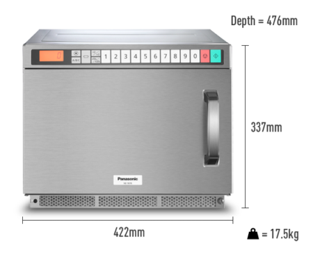 Panasonic microwave NE-1878BDQ 1800W inverter tech, metal door.