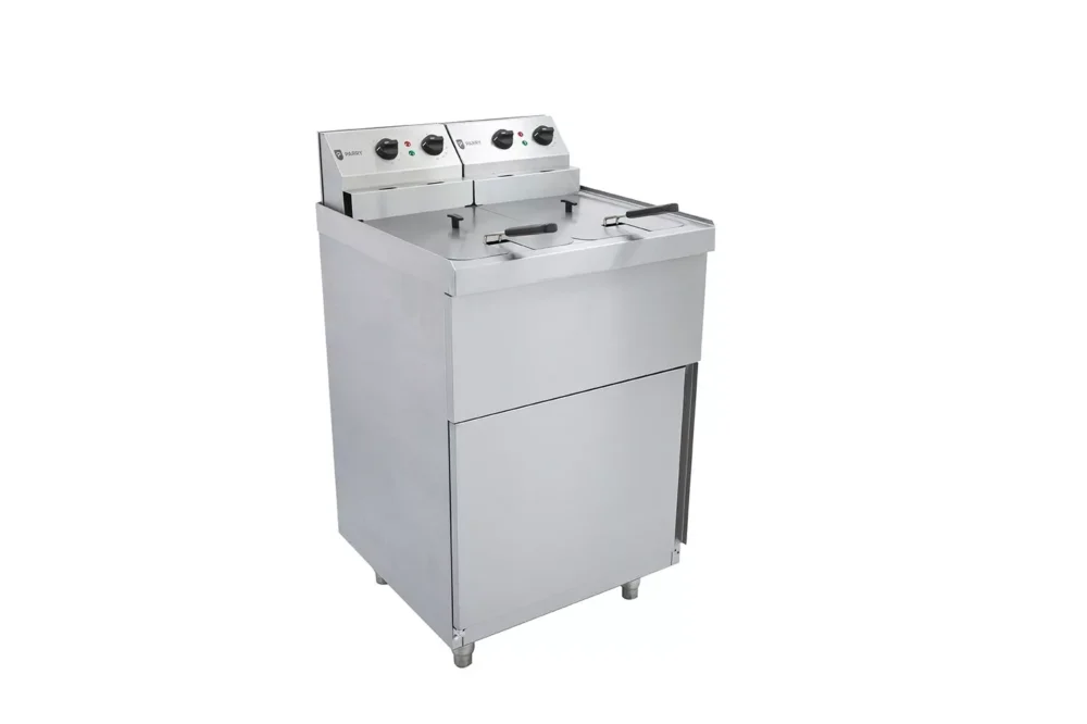 Parry Fryer NPDPF6 freestanding electric double tank 2 x 9 litres.