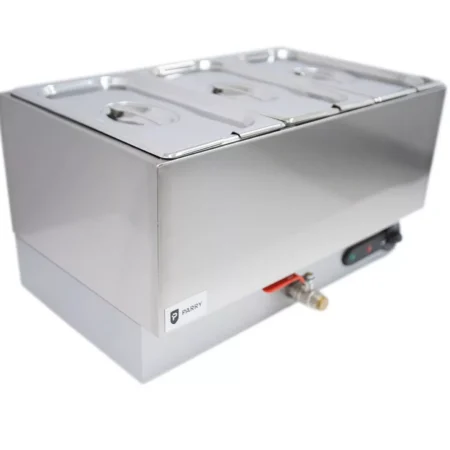 Parry Hot Hold 1885 electric bain marie wet with drain 3 x 1]3 GN.