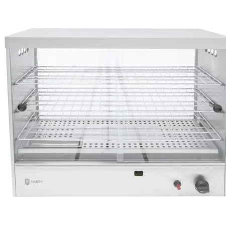 Parry Hot Hold AGPC1 gas LPG only pie cabinet 3 wire racks 20 pies by rack 75cm.