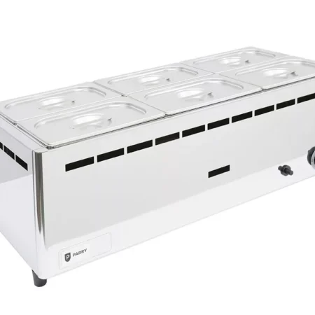 Parry Hot Hold BMF6C-G gas bain marie wet 6 x 1]4 GN.