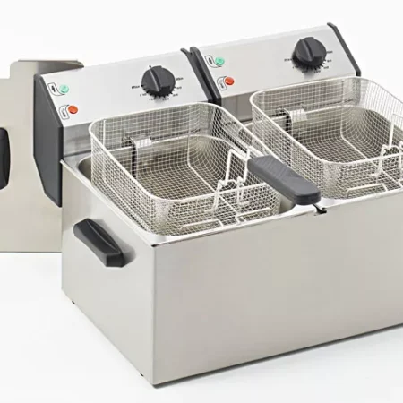 RollerGrill Fryer FD50D counter top electric 2x5L double tank.