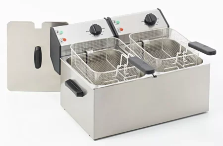 RollerGrill Fryer FD80D counter top electric 2x8L double tank.