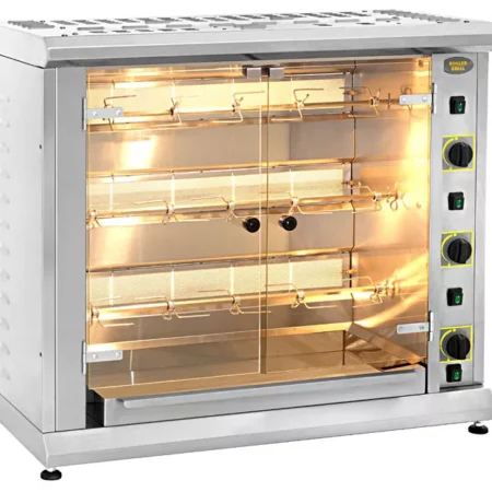RollerGrill Rotisserie RBG120 gas 3 Spits.