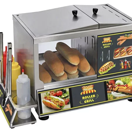 RollerGrill Snack System HDS60 hot-dog station, steamer, bread warmer, sauce kit.
