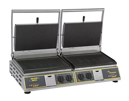 RollerGrill contact Grill PREMIUM DR double ribbed base and top.
