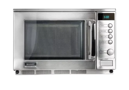 Sharp Microwave R23AM 1900W, manual controls with digital timer, 4 power levels.