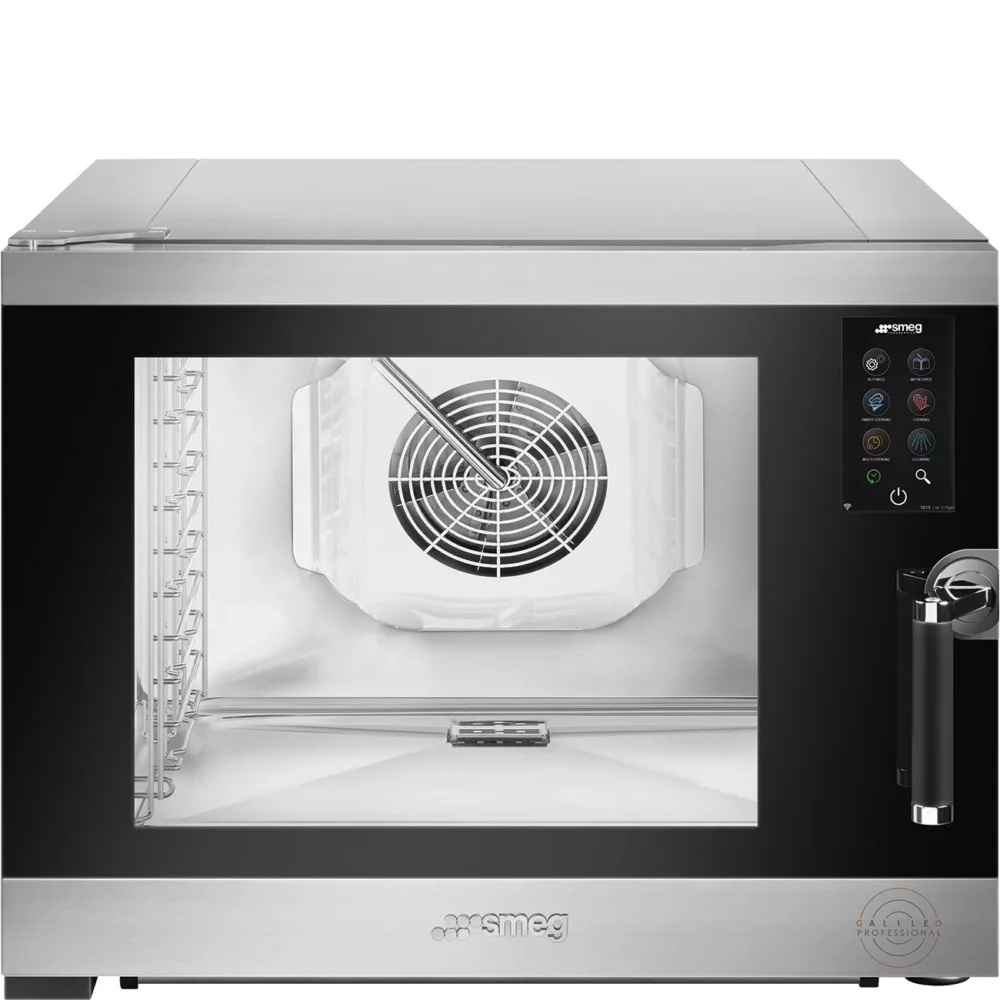 Smeg Oven SPO5L2S Combi 5 tray GN 1]1, Intuitive 7 inch touch screen controls, 8 cooking functions.