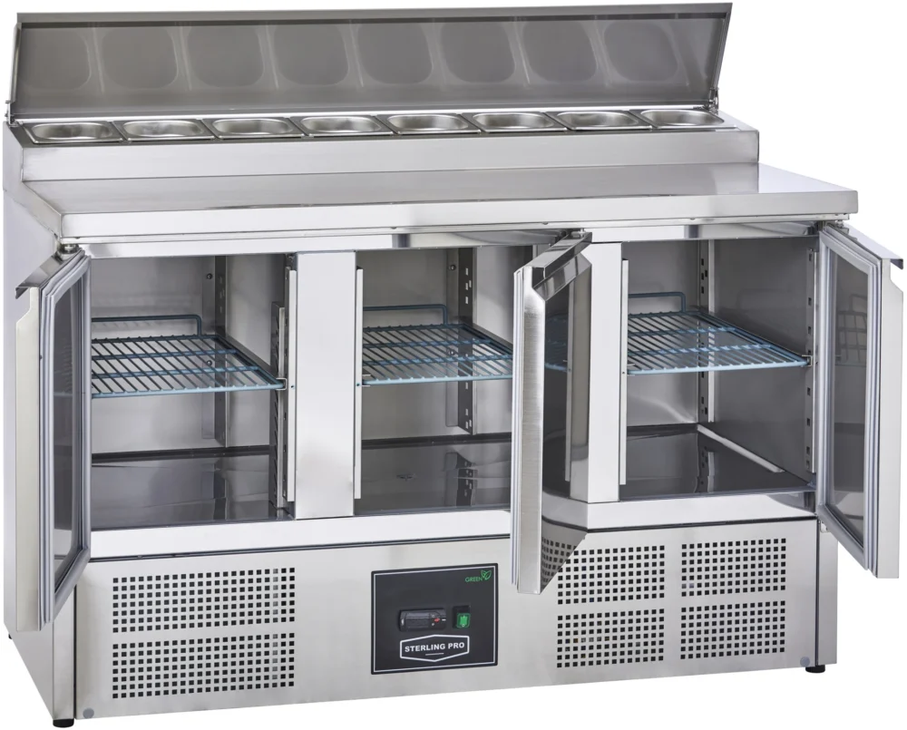 Sterling Pro Pizza Prep Cobus SPU300PZ 3 Door Counter 392 Litres. - Image 2