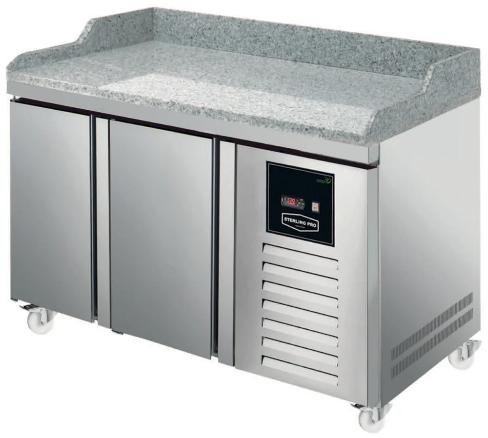 Sterling Pro Pizza Prep Green SPI-7-135-20-GR 2 Door Counter With Granite Top 290 Litres.