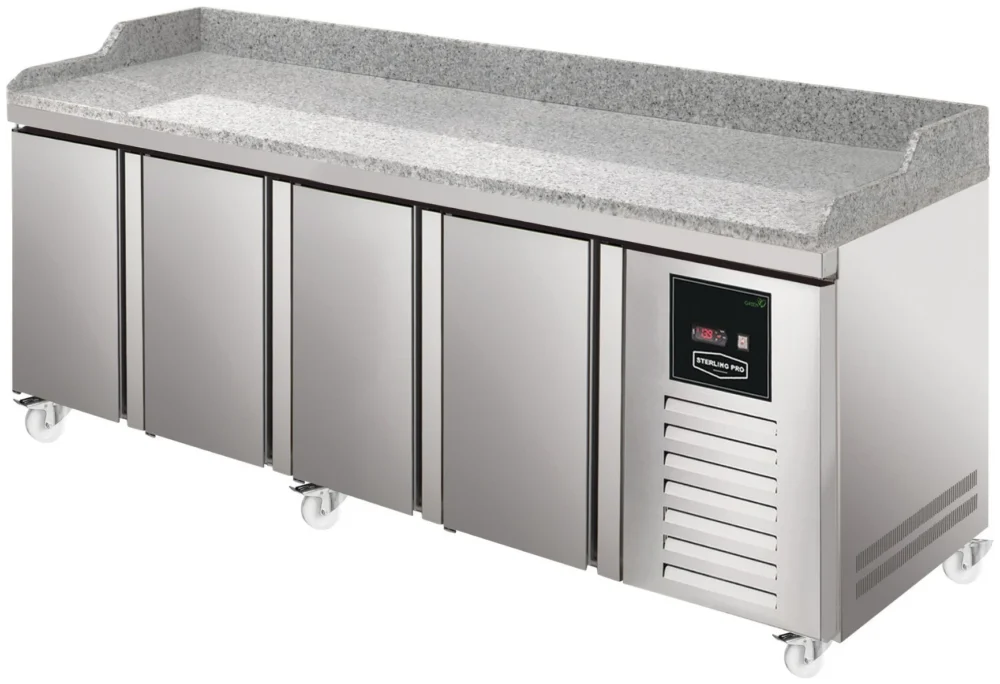 Sterling Pro Pizza Prep Green SPI-7-225-40-GR 4 Door Counter With Granite Top 615 Litres.