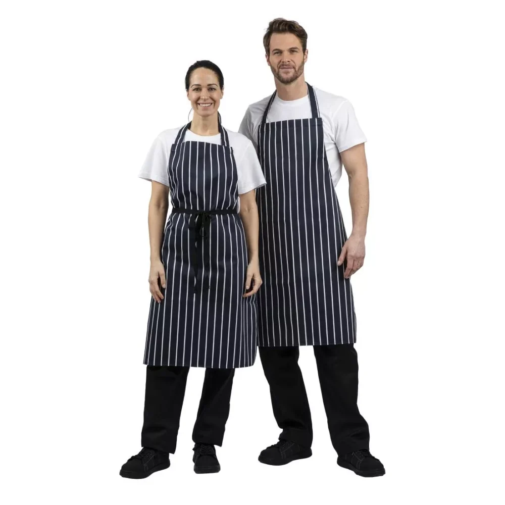 Whites Butchers Apron Stripe Blue - Image 4