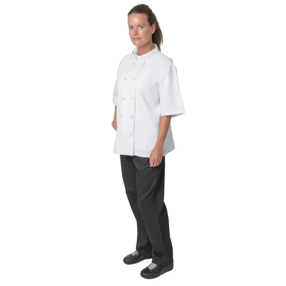 Nisbets Essentials Short Sleeve Chefs Jacket White XXL (Pack of 2) - Image 4