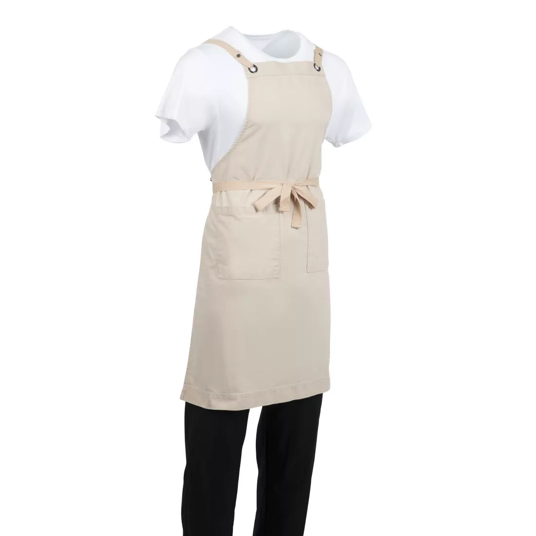 Southside Cotton Canvas Bib Apron Stone - Image 11