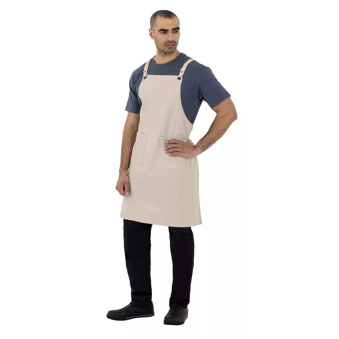 Southside Cotton Canvas Bib Apron Stone - Image 13