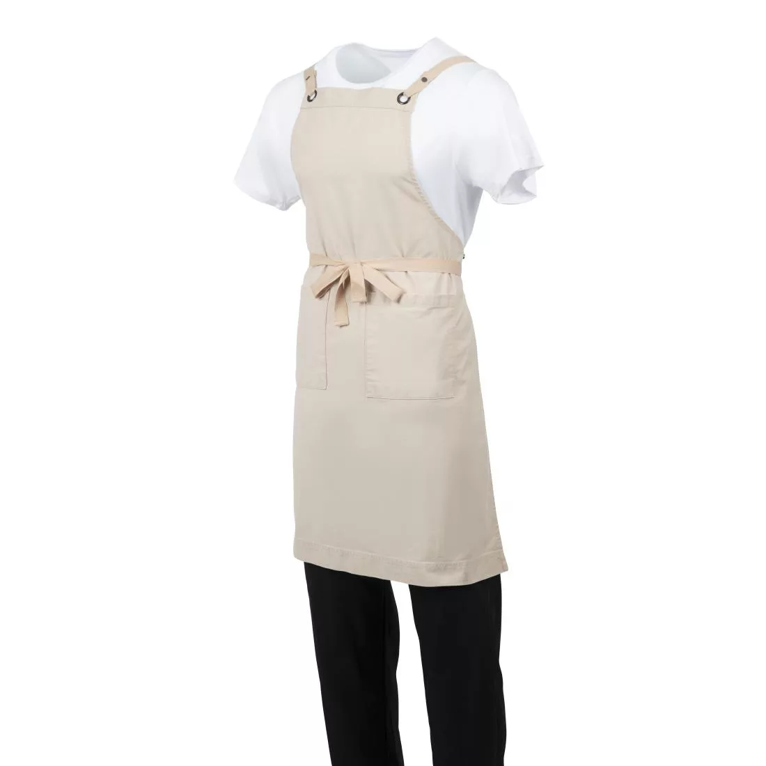 Southside Cotton Canvas Bib Apron Stone - Image 15