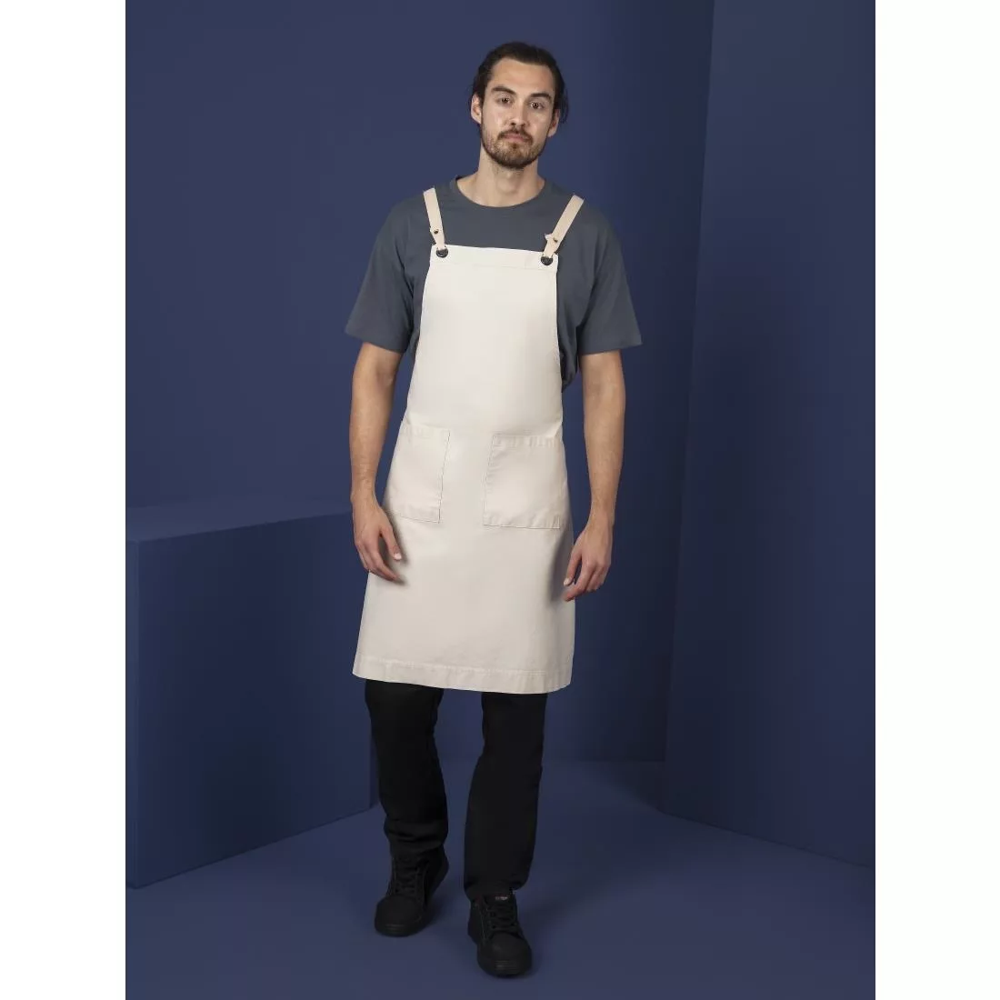 Southside Cotton Canvas Bib Apron Stone - Image 16