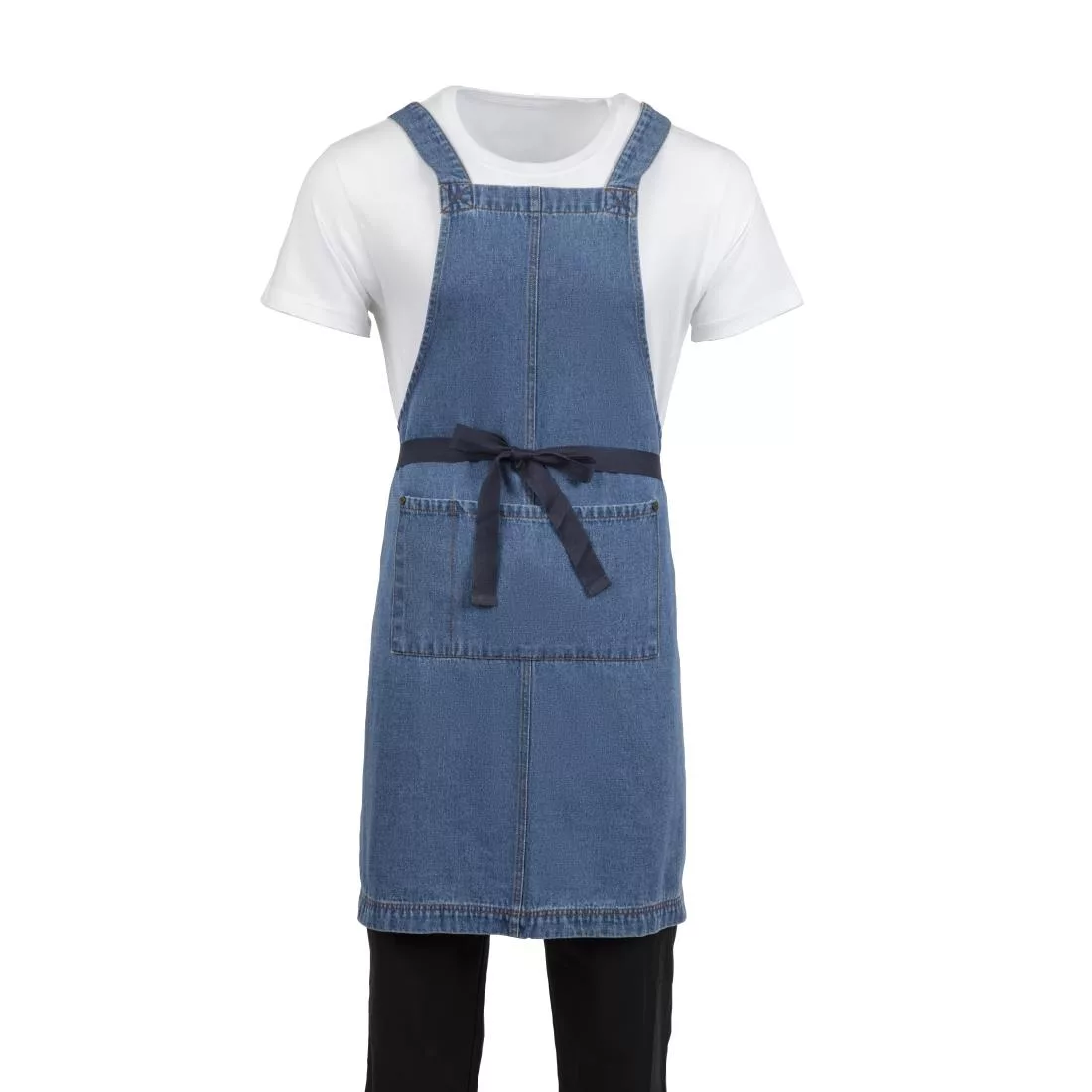 Southside Denim Bib Apron Light Blue - Image 2