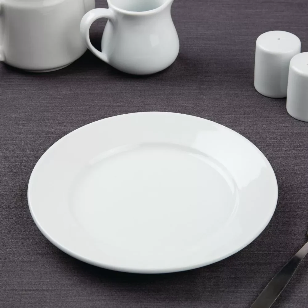 Olympia Athena Wide Rimmed Plates 202mm White (Pack of 12) - Image 9