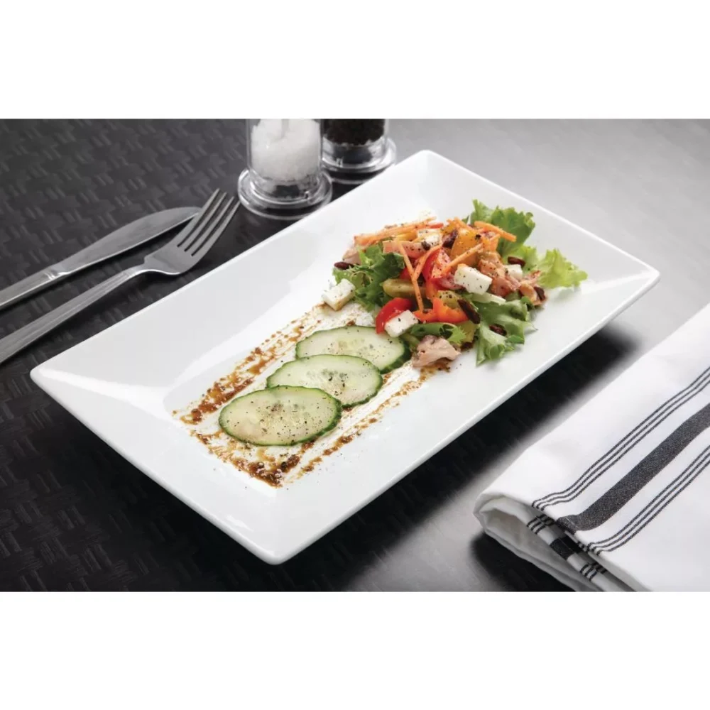 Olympia Whiteware Serving Rectangular Platters 310mm (Pack of 2) - Image 8