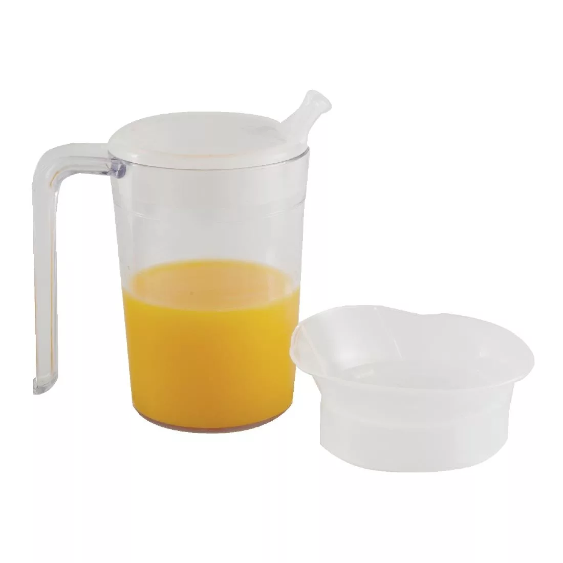 Clear Mug with Handle & 2 lids