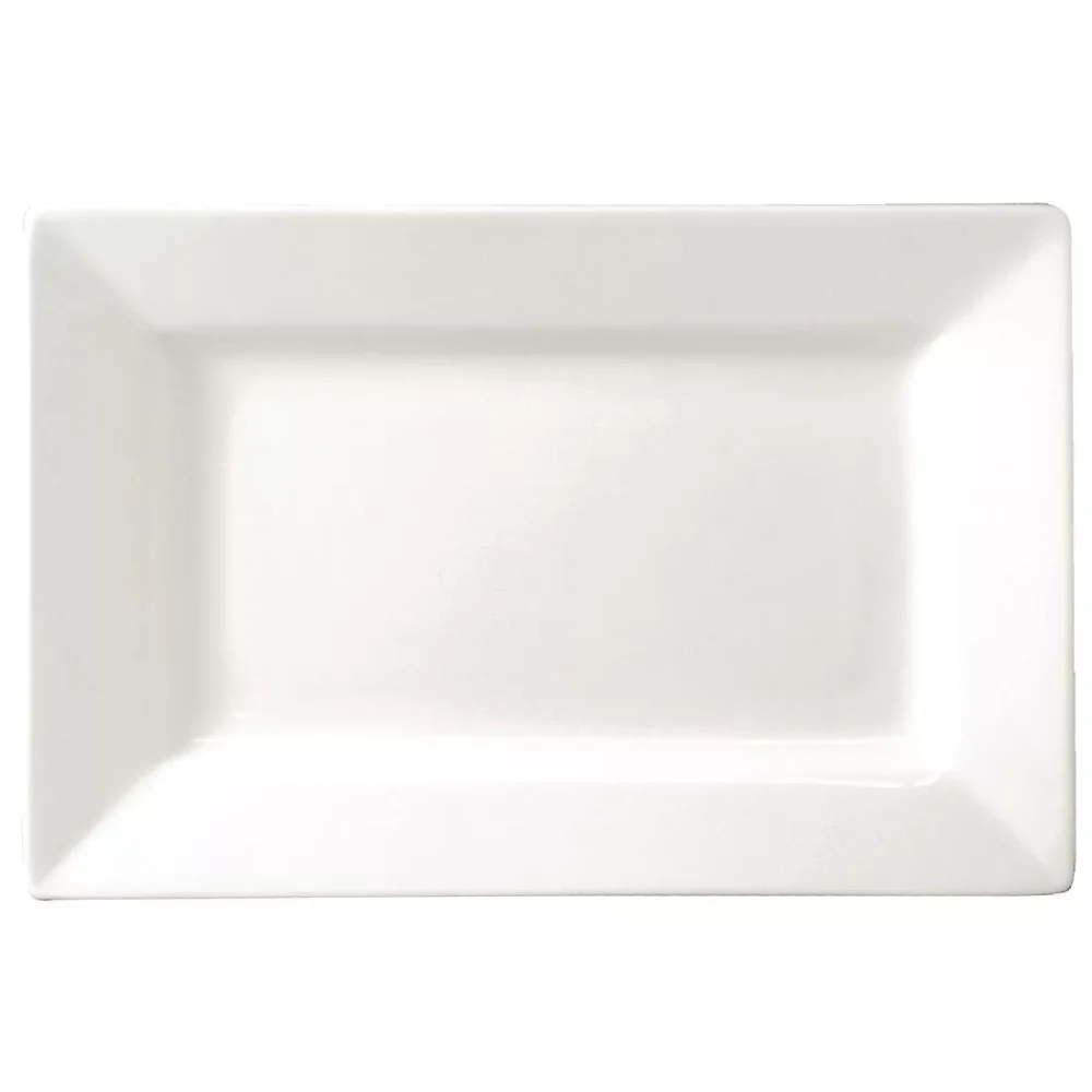 Olympia Lumina Wide Rim Rectangular Plates White 257x 155mm (Pack of 4) - Image 2
