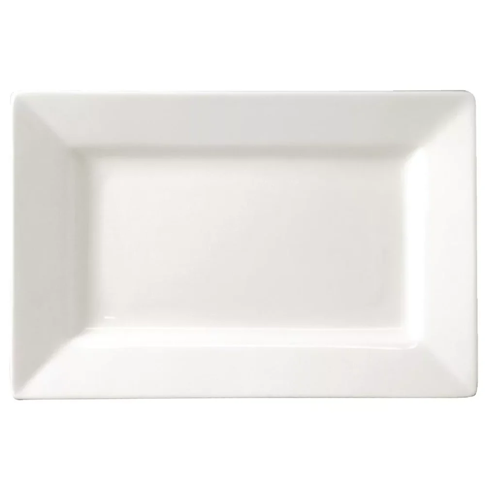 Olympia Lumina Wide Rim Rectangular Plates White 310mm (Pack of 2) - Image 2