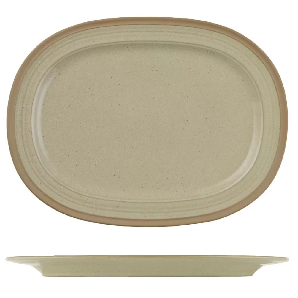 Churchill Igneous Stoneware Oval Plates 355mm (Pack of 6) - Image 2
