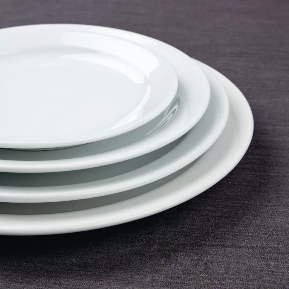 Olympia Athena Narrow Rimmed Plates 205mm (Pack of 12) - Image 4